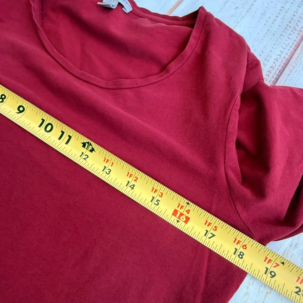 Burberry Red Top with Plaid Cuffs - Picture 5 of 11